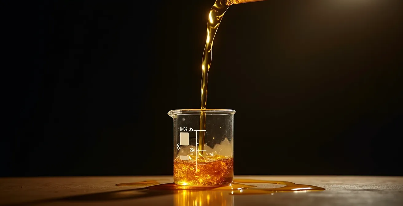 Analyse de viscosité d'huile moteur moto en laboratoire